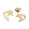 PVD Vacuum Plating 304 Stainless Steel Stud Earrings for Women EJEW-A048-45B-G-2
