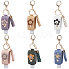 6Pcs 6 Colors ortable Empty Travel Bottle Keychains KEYC-SC0001-57A-5