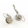 Tarnish Resistant Flat Round Tray Smooth Surface 304 Stainless Steel Leverback Earring Findings LS-STAS-R065-65-1