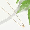 Ion Plating(IP) 304 Stainless Steel Cubic Zirconia Hexagon Pendant Cable Chain Necklaces NJEW-P320-16G-02-3