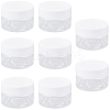 8Pcs Transparent Plastic Empty Portable Facial Cream Jar CON-CP0001-015A-1