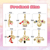1Pc Valentine's Day Brass Clear Cubic Zirconia Makeup European Dangle Charms KK-YW0002-59A-3