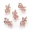 Eco-Friendly Brass Micro Pave Cubic Zirconia Links KK-F774-14RG-NR-1