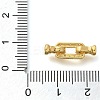 925 Sterling Silver Micro Pave Clear Cubic Zirconia Fold Over Clasps STER-U006-07G-3