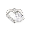Brass Micro Pave Cubic Zirconia Charms LS-ZIRC-P122-01C-P01-1
