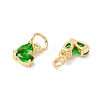 Rack Plating Brass Cubic Zirconia Charms KK-I684-04G-RS-3