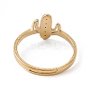 Ion Plating(IP) 201 Stainless Steel Cactus Adjustable Ring for Women RJEW-K238-03G-2
