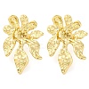 304 Stainless Steel Flower Stud Earrings for Women EJEW-U023-08G-2