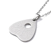 Non-Tarnish Hollow Heart 304 Stainless Steel Pendant Necklaces LS-NJEW-C033-01A-P-1