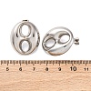 Oval 304 Stainless Steel Stud Earrings LS-EJEW-A125-79B-P-5
