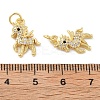 Brass Micro Pave Cubic Zirconia Pendants KK-C092-08G-3