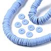 Flat Round Handmade Polymer Clay Beads CLAY-R067-10mm-32-6