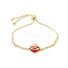 Brass Cubic Zirconia Silder Bracelets BJEW-C093-01G-4