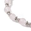 Natural Round Rose Quartz Bracelets BJEW-JB10950-2