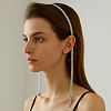 2Pcs 2 Styles Iron and Rhinestones Hair Bands OHAR-HY0001-05-5