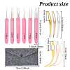 GOMAKERER 12 Styles Zinc Alloy & Stainless Steel Dreadlock Crochet Hooks AJEW-GO0001-59-2