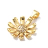 Brass Micro Pave Cubic Zirconia Pendants KK-M305-08G-3