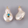 Natural Cultured Freshwater Pearl Pendants PEAR-F008-31G-04-2