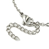 Tarnish Resistant 304 Stainless Steel Cable Chain Macrame Pouch Empty Stone Holder for Pendant Necklaces Making NJEW-TA00117-02-3