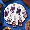 Acrylic Pendants with Alloy Swivel Clasps and 304 Stainless Steel Jump Rings Decorations HJEW-JM03039-1