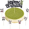 DIY Paper Panda Cake Insert Card Decoration Set AJEW-OC0002-75-1