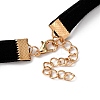 Alloy & Velvet Heart Pendant Choker Necklaces for Women WGC7319-04-3