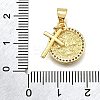 Rack Plating Brass Micro Pave Cubic Zirconia Pendants X-KK-K401-74G-3