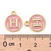 Golden Plated Alloy Enamel Charms ENAM-S118-07H-3