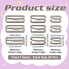 60Pcs 3 Style Number 9 Shaped Alloy Bra Strap Hooks for Sewing DIY-GF0009-30B-2