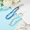 2Pcs 2 Styles Natural Blue Aventurine & Flower Amazonite Beaded Mobile Phone Lanyard Wrist Strap AJEW-AN0007-48-7