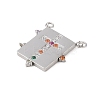 Stainless Steel Micro Pave Colorful Cubic Zirconia Pendants LS-STAS-S121-01A-P-2