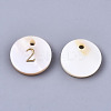 Natural Freshwater Shell Charms SHEL-Q023-02-2