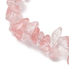 Synthetic Cherry Quartz Glass Chip Beaded Stretch Bracelets BJEW-JB11133-02-4