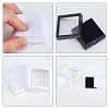 16Pcs 2 Colors Clear Window Plastic Loose Diamond Boxes OBOX-HY0001-01-4