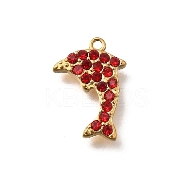 304 Stainless Steel Micro Pave Cubic Zirconia Pendants STAS-Z160-01G-02B-1