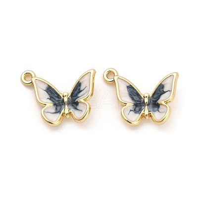 Rack Plating Alloy Enamel Pendants PALLOY-Q005-12G-1