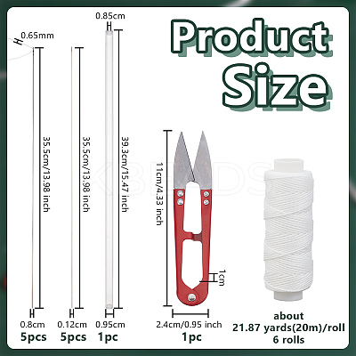 Manganese Steel Straight Sewing Embroidery Threads TOOL-OC0002-11B-1