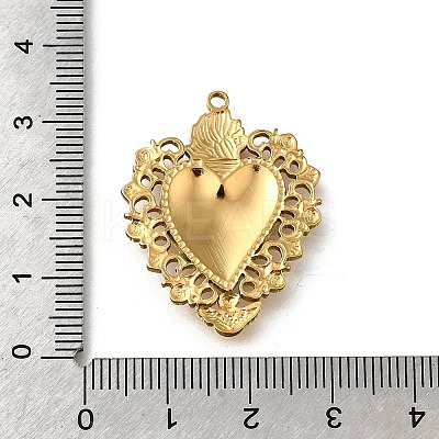 304 Stainless Steel Pendants STAS-V006-03G-01-1
