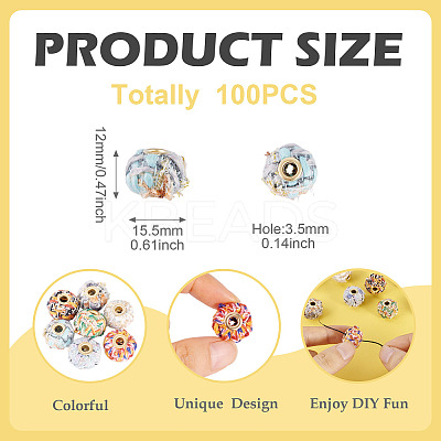 100Pcs Vintage Straight Hole Small Fragrant Fabric Beads FIND-TA0006-79-1