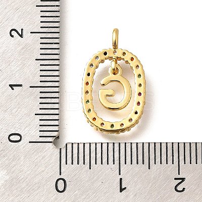 Brass Micro Pave Cubic Zirconia Pendants ZIRC-P123-01G-G02-1