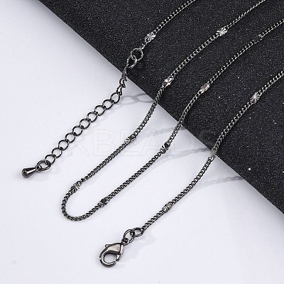 Brass Curb Chains Necklaces for Women NJEW-D302-06B-1