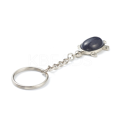 Natural & Synthetic Mixed Gemstone Keychain KEYC-P010-C-1