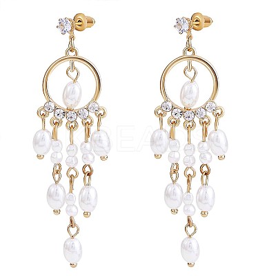 Shell Pearl Chandelier Earrings JE964A-1