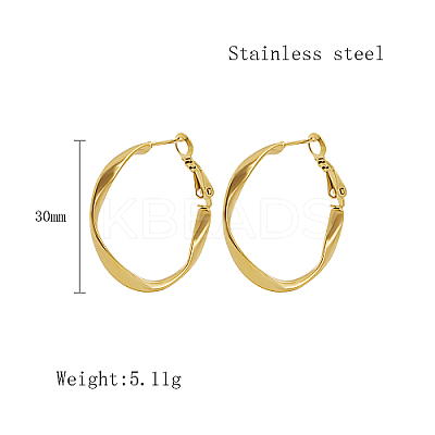 304 Stainless Steel Hoop Earrings for Women QX9021-6-1