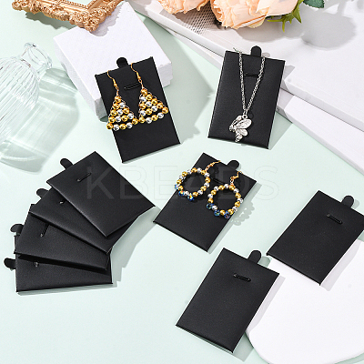 24Pcs PU Leather & Sponge Jewelry Pendant Nceklace Display Cards NDIS-SP0001-03A-01-1