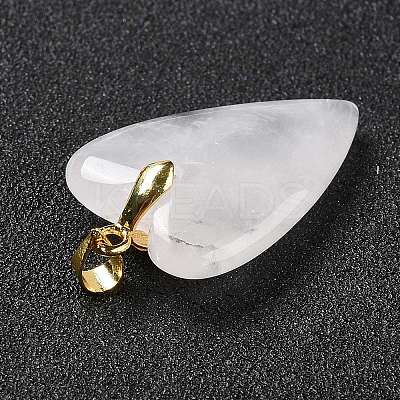 Natural Quartz Crystal Pendants X-G-E570-01G-12-1