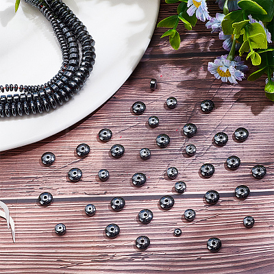 3 Strands 3 Style Non-Magnetic Synthetic Hematite Beads Strands G-AR0005-72-1