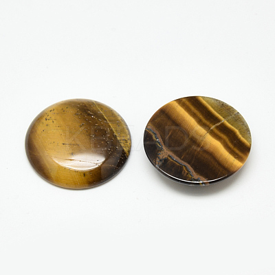 Natural Tiger Eye Cabochons X-G-Q957-03B-25mm-1