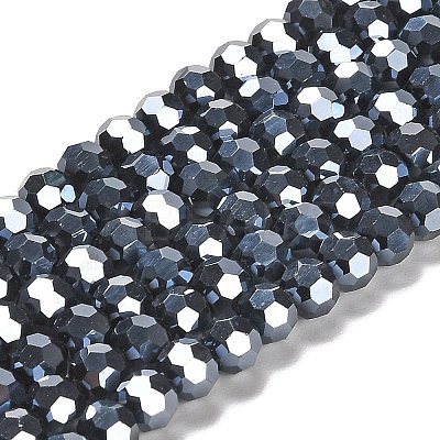 Electroplate Opaque Glass Beads Strands LS-EGLA-A035-P6mm-A18-1