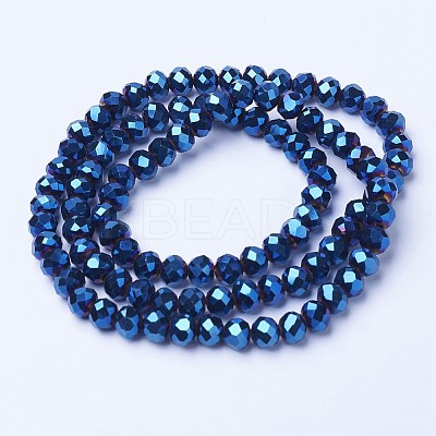 Electroplate Transparent Glass Beads Strands LS-EGLA-A034-T6mm-UA02-1